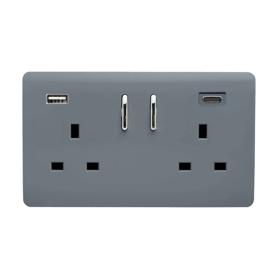 Warm Grey Wiring Accessories Trendi Decorative Screwless